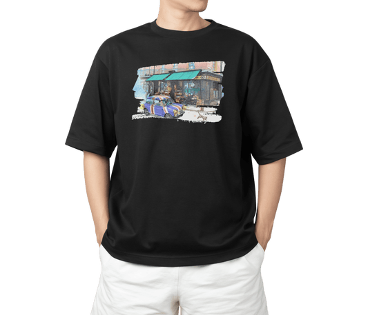 譚卓文 Mini Cooper 系列 T-Shirt D款 (黑/白)